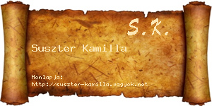 Suszter Kamilla névjegykártya