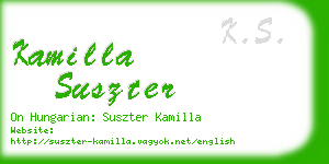 kamilla suszter business card